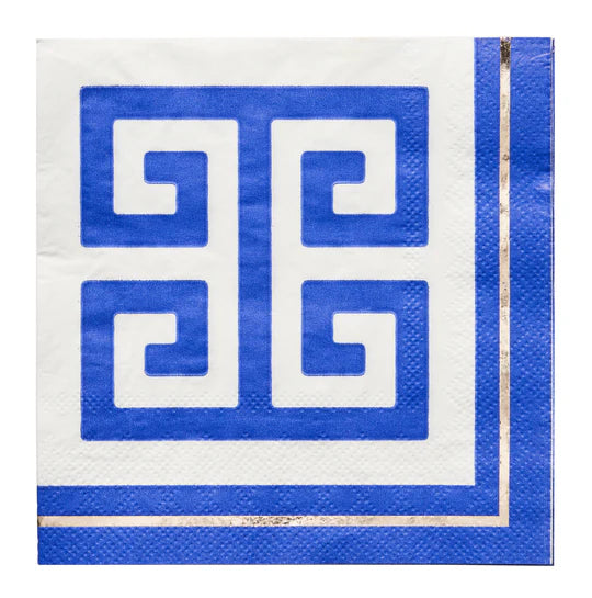 Cocktail Napkin - Greek Key