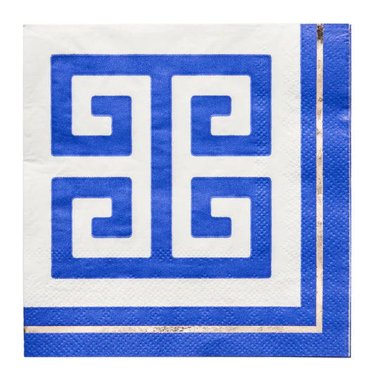 Cocktail Napkin - Greek Key