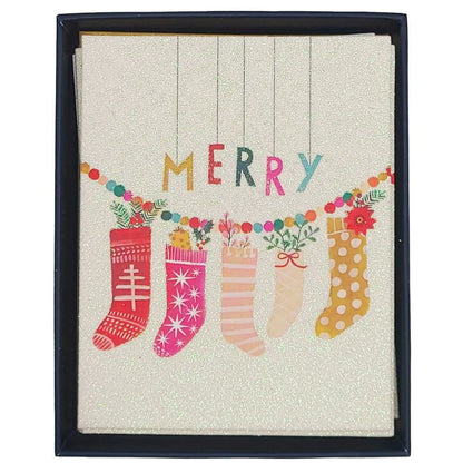 Boxed Christmas Cards - Whimsy Christmas Stockings