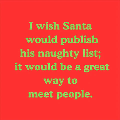 Cocktail Napkins - I wish Santa would publish his naughty list...