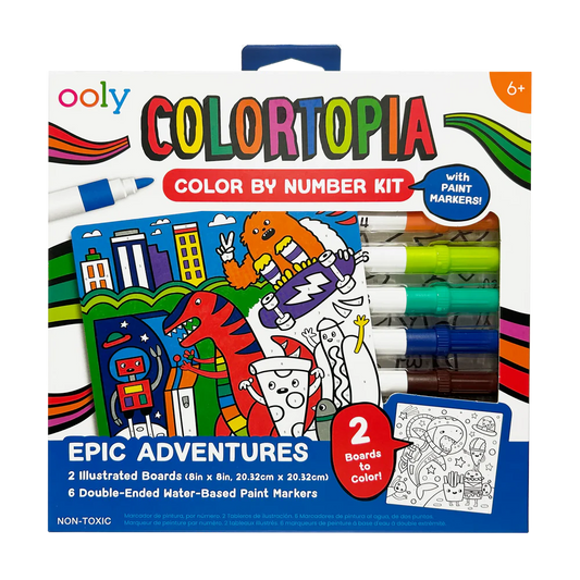 Colortopia Paint Marker By Number Kit - Epic Adventures