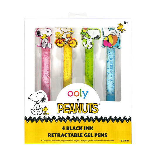 OOLY x Peanuts Black Ink Retractable Gel Pens