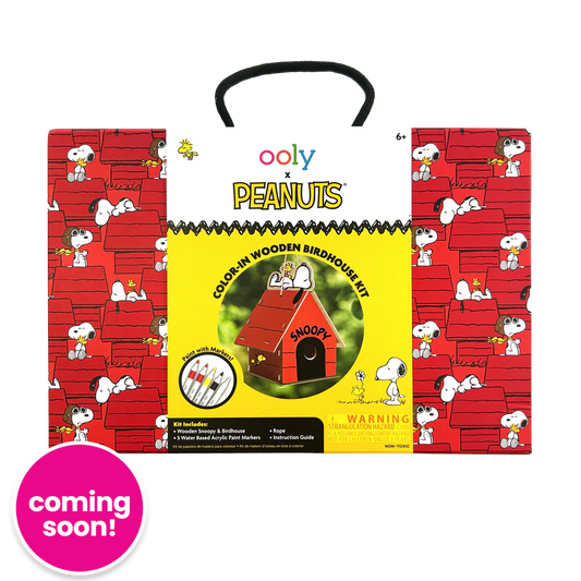 OOLY x Peanuts: Color-in Wooden Birdhouse Kit