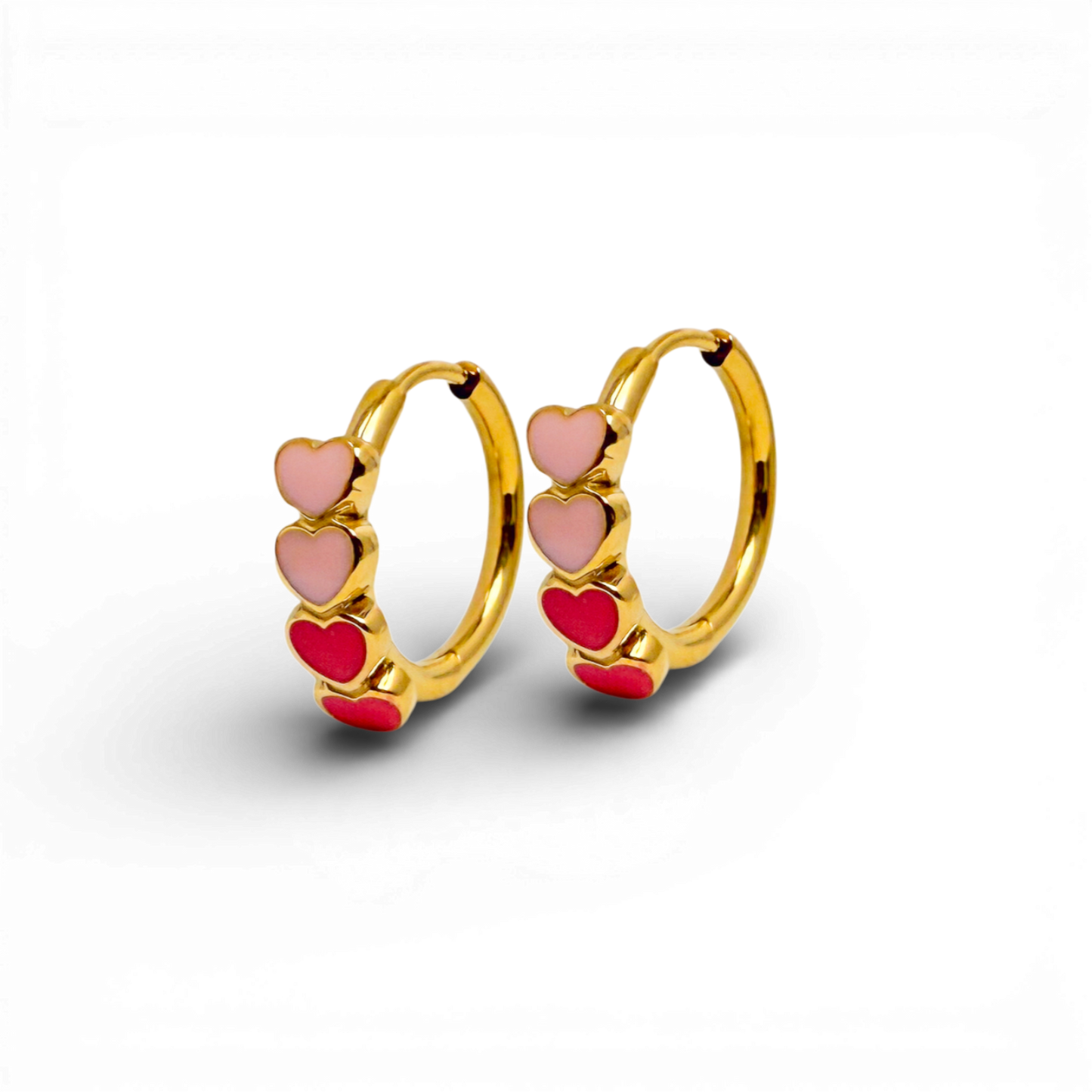 Ombre Heart Hoop Earrings