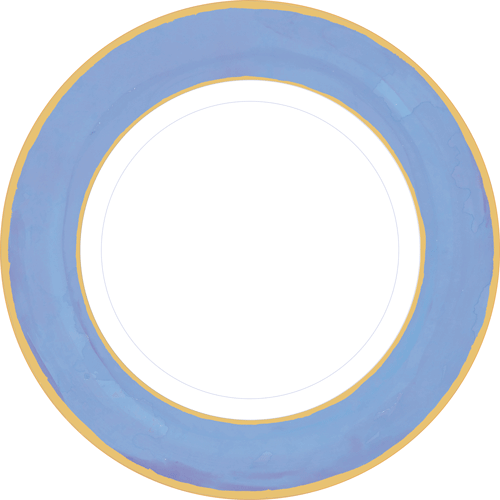 Dinner Plates - Watercolor Blue