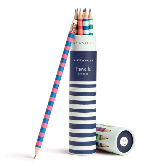 Set of 10 Pencils - Varsity Stripes