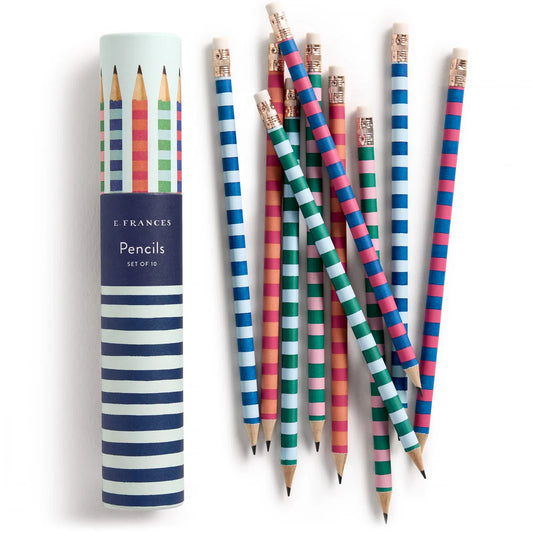 Set of 10 Pencils - Varsity Stripes