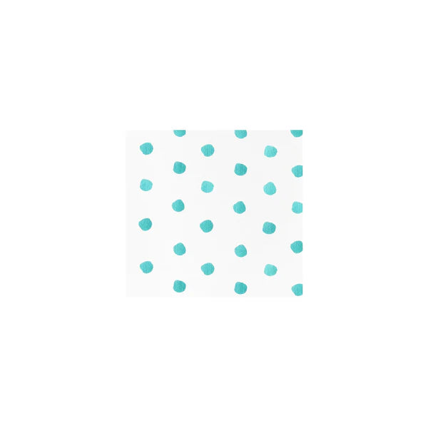 Papersoft Cocktail Napkins - Dot Aqua