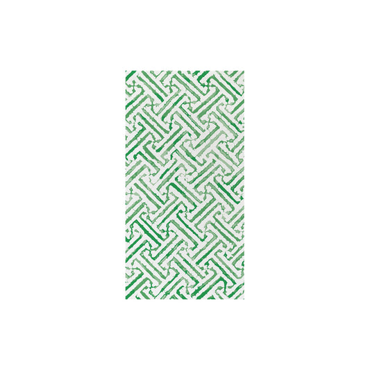 Papersoft Guest Towels -  Greek Key Green