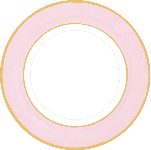 Salad/Dessert Plate - Watercolor Petal Pink
