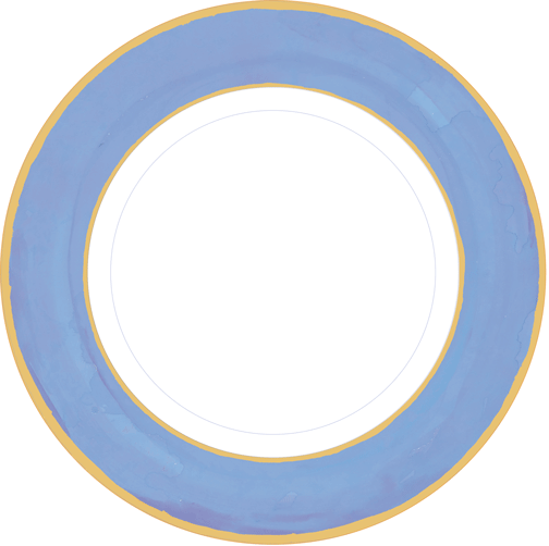 Salad/Dessert Plate - Watercolor Blue