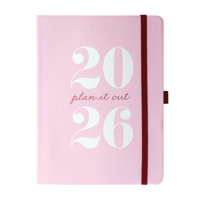 18-Month Vegan Leather Planner - Typographic