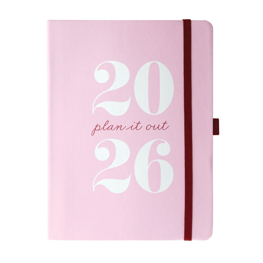 18-Month Vegan Leather Planner - Typographic