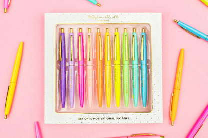 Motivational Pen Set - Set of 10