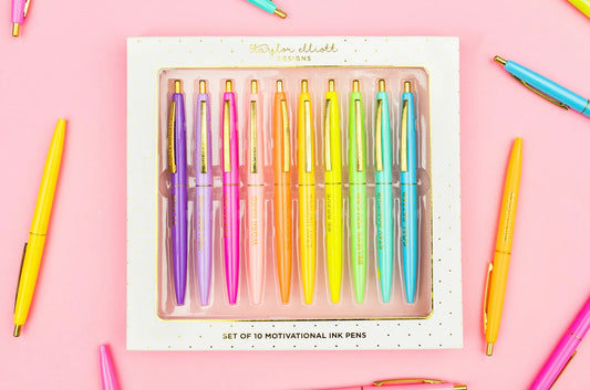 Motivational Pen Set - Set of 10