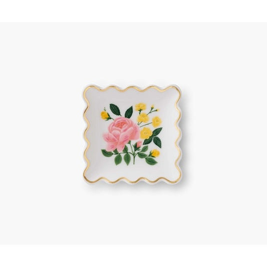Ring Dish - Roses Scalloped