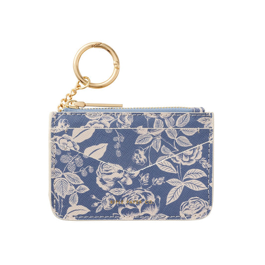 Key Ring Card Case - English Rose