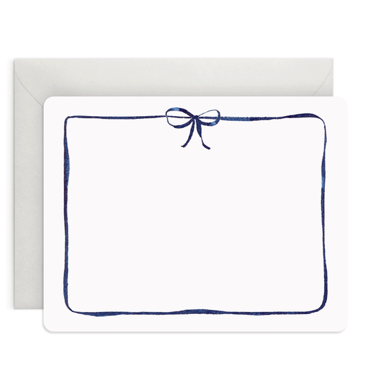 Flat Notes - Navy Bow