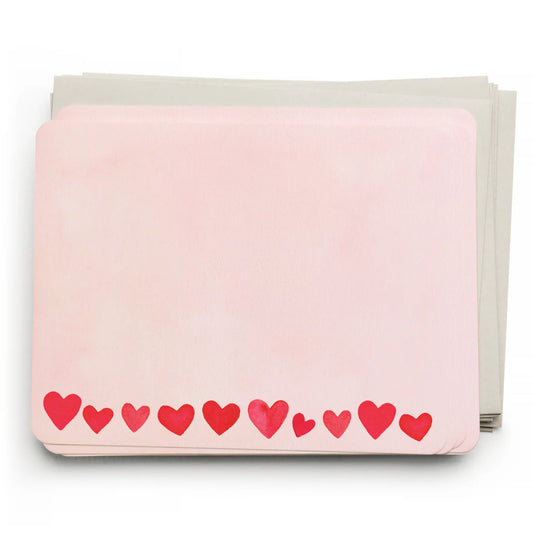 Flat Notes - Mini Hearts Blush