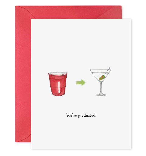 Greeting Card - You've Graduated Martini