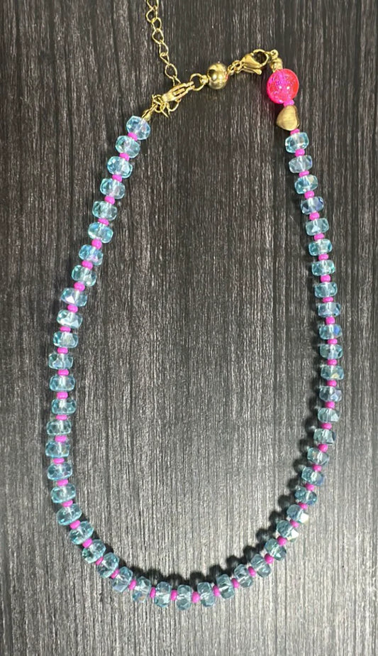 Necklace - Gigi Pink and Blue