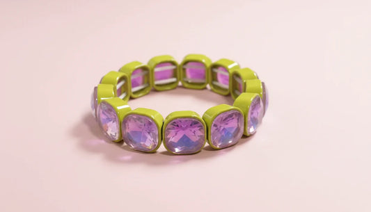 Bracelet - Griffin Chartreuse + Lt Purple