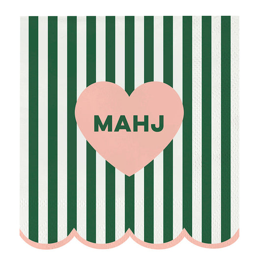 Scalloped Cocktail Napkins - Mahj