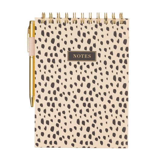 Steno Pad with Pen - Animal Print