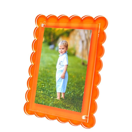 Picture Frame - Scalloped - Orange