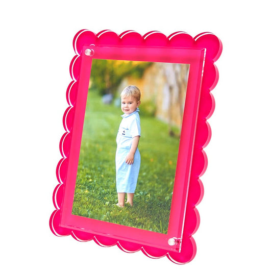 Picture Frame - Scalloped - Pink