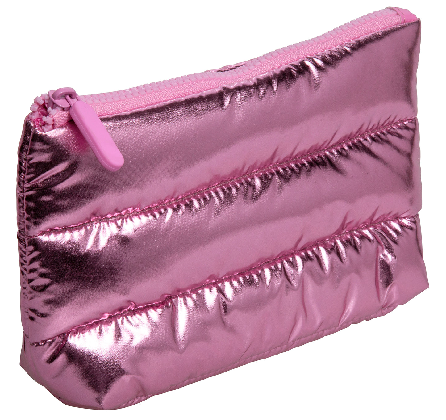 Cosmetic Clutch - Metallic Pink