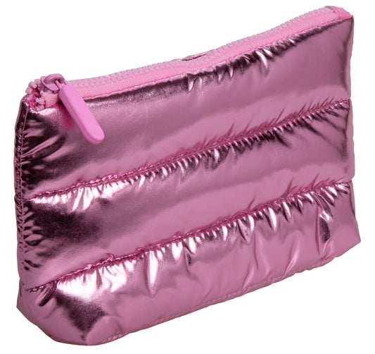 Cosmetic Clutch - Metallic Pink