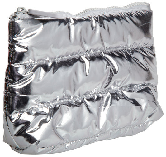 Cosmetic Clutch - Metallic Silver