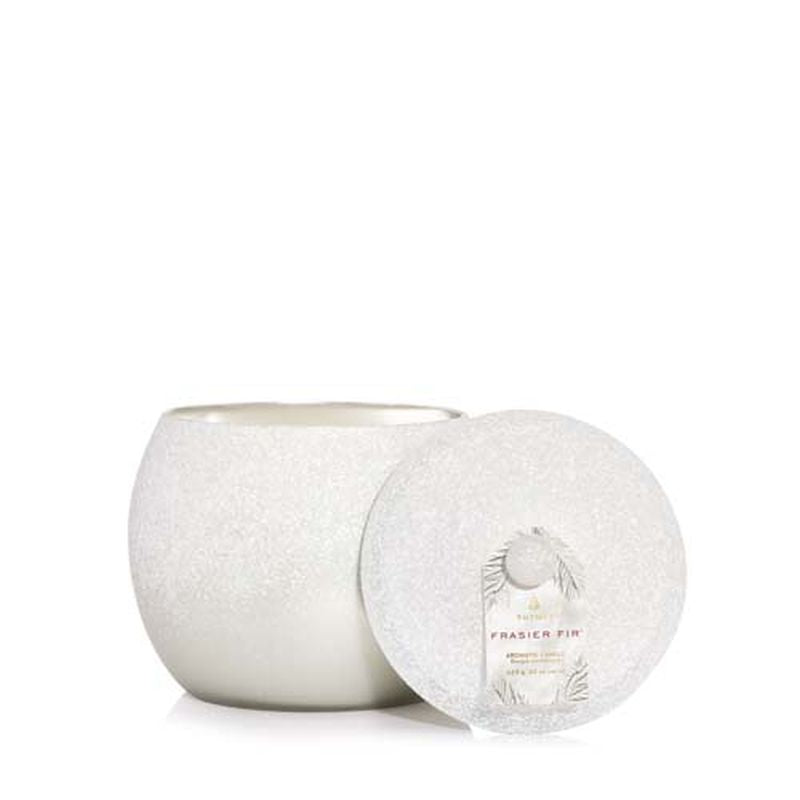 Statement Flocked Candle - Frasier Fir