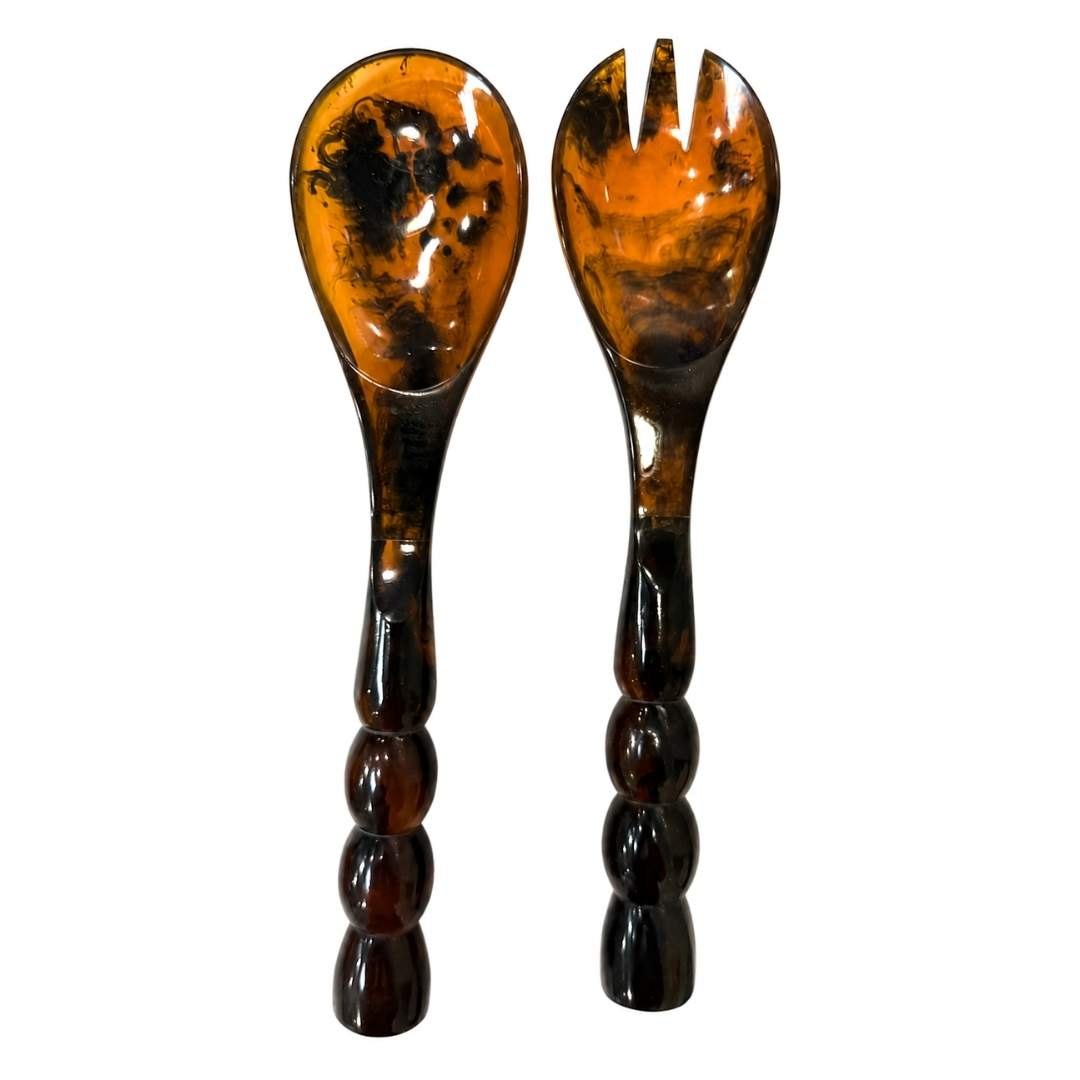 Bermuda Salad Servers - Tortoise