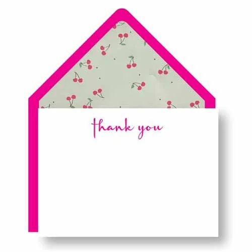 Letterpress Boxed Notes - Cherries Thank You