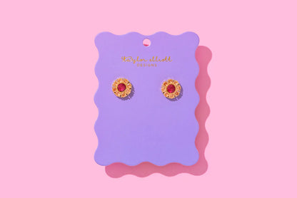 Stud Earrings - Caroline Flower Pink