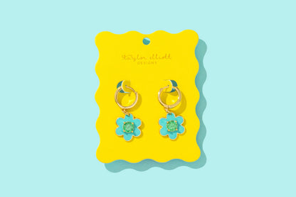 Huggie Earrings - Lucy Blue