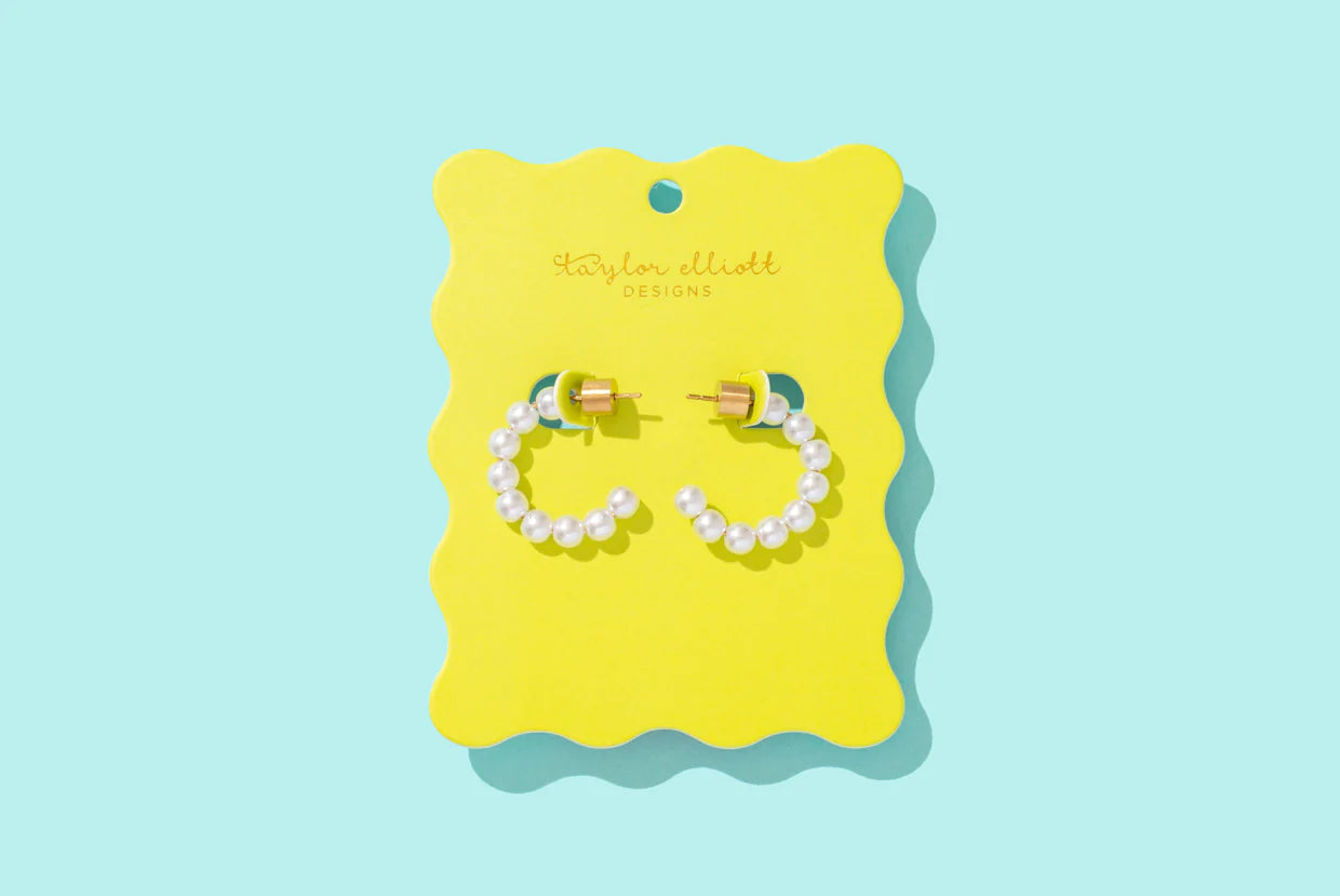 Hoop Earrings - Gold Plated + Pearls - Olivia