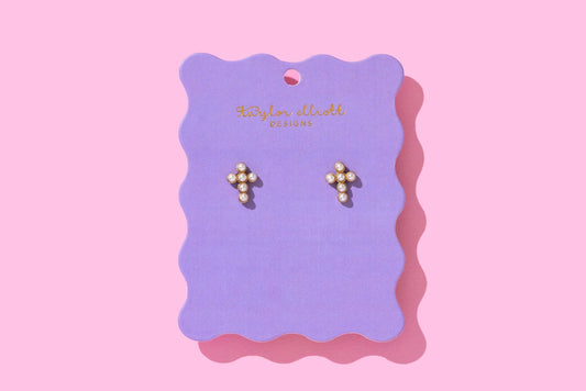 Stud Earrings - Faith Pearl