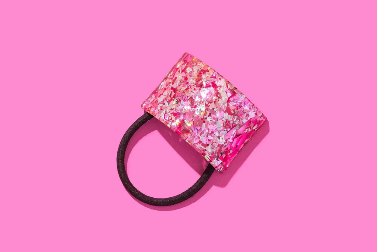Ponytail Cuff - Pink Confetti