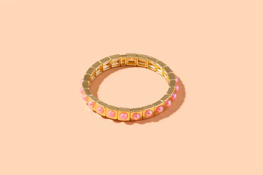 Bracelet - Maeve Gold and Pink Pearl