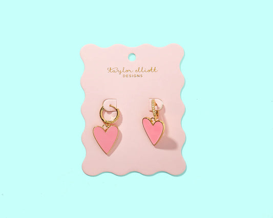 Jane Heart Huggie Earring