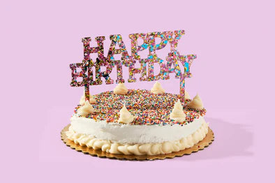 Confetti Cake Topper - Happy Birthday