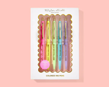 Best Teacher Ever Pens - Set of 5