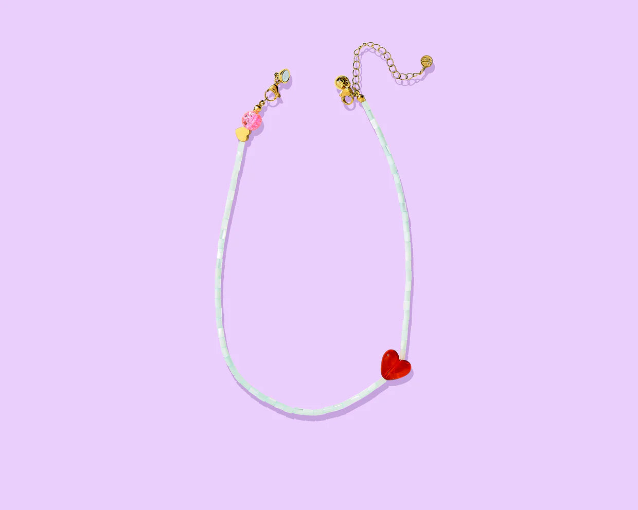 Amore Heart Necklace - Red