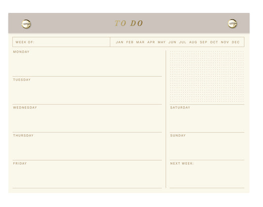 Weekly Desk Pad - Gray