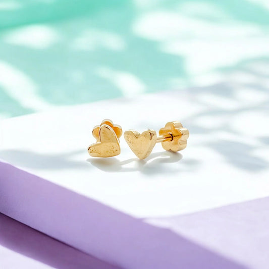 Tiny Stud Earrings - Hearts