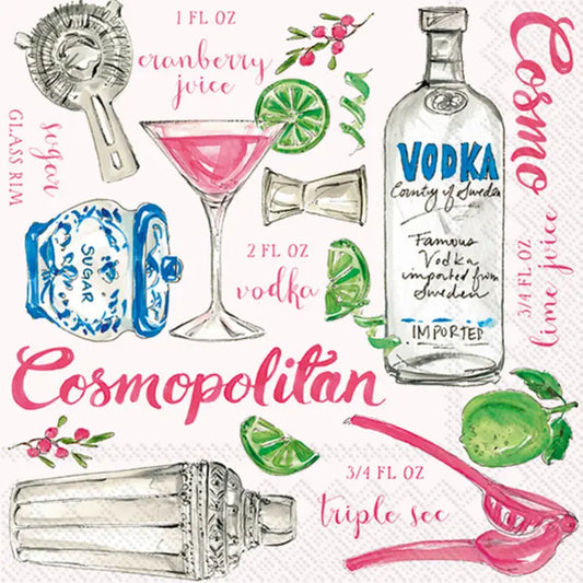 Beverage Napkin - Cosmopolitan
