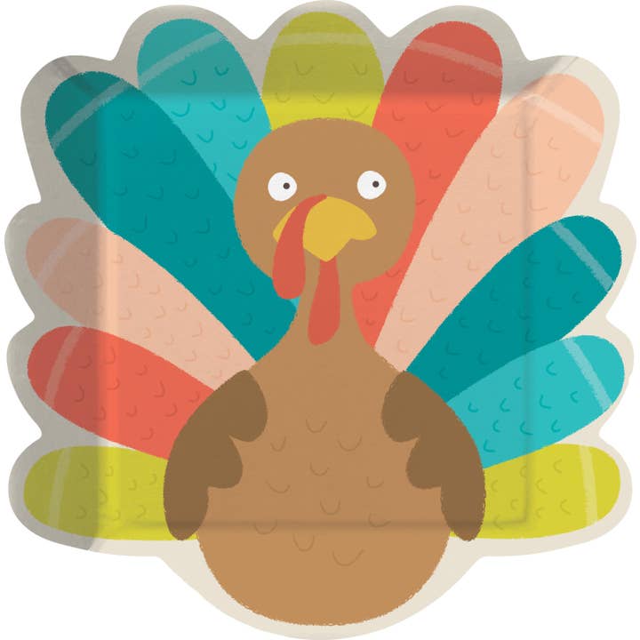 Shaped Dinner Plate - Turkey Feast Fun